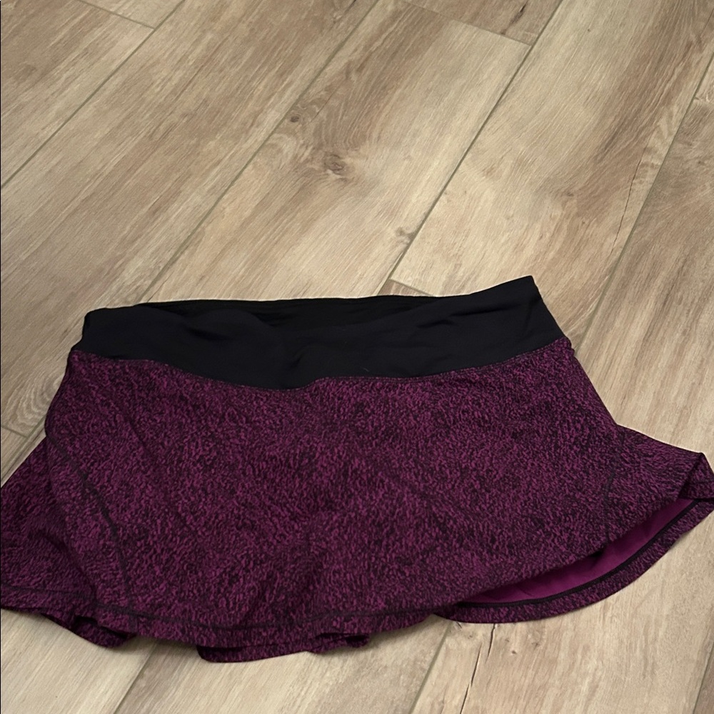 LululeElegant Black and Purple Women's Skirt